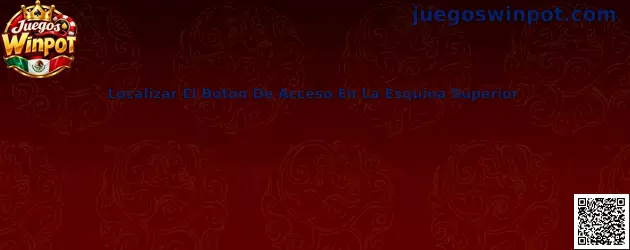 Referencia visual para localizar el botón de acceso de Juegos Winpot en la zona superior